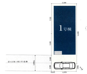 葛飾区堀切３丁目　新築戸建て　全１棟の区画図