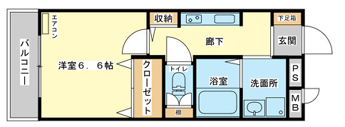 ハイツ中浜の間取り