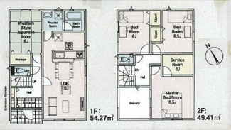 【間取り】 | 南足柄市中沼  1号棟 第12 | 防犯カメラ（利用時Wifi接続必要）　人感センサー付玄関灯　インナーバルコニー　浴室乾燥機+窓　全居室収納