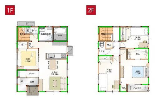 香南市野市町西野 ⑧ 新築戸建ての間取り|⑧