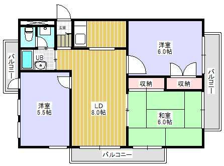 コメルスⅢの間取り