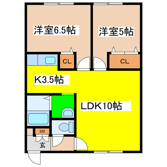 エーコー大楽毛Ａの間取り