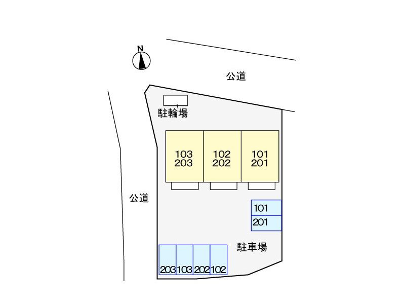 レジデンス美里の駐車場