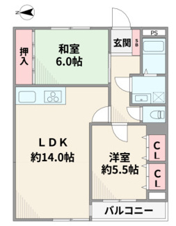 【間取り】 | サンプリンス伊丹 | お二人様におすすめの２LDKの間取りです♪