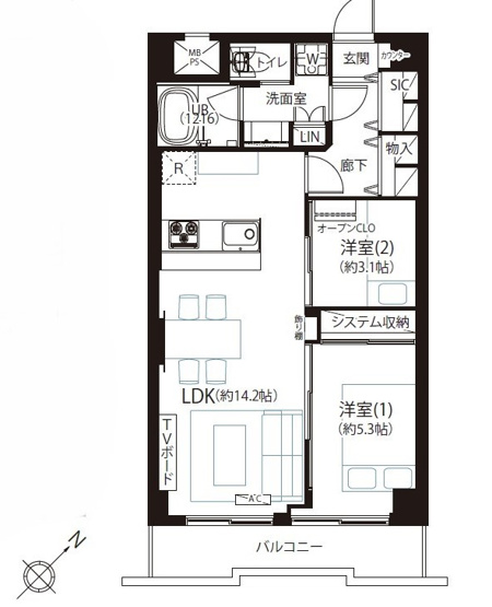 【間取り】 | モンテベルデ横浜