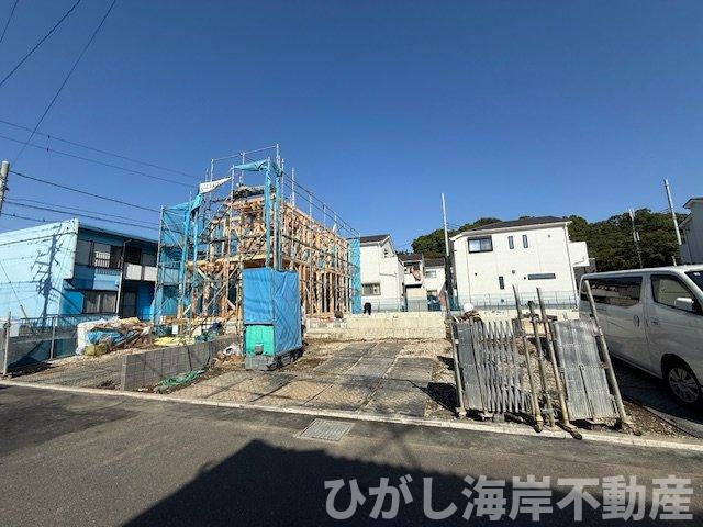 茅ヶ崎市甘沼　　新築戸建　全4棟の外観|10月30日撮影　建築中　現地外観