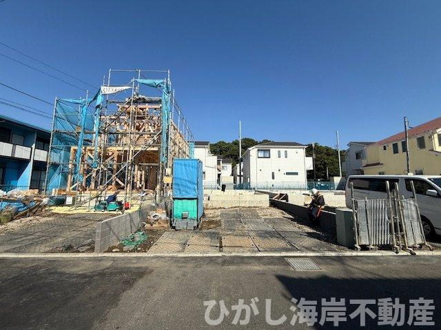 茅ヶ崎市甘沼　　新築戸建　全4棟の外観|10月30日撮影　建築中　現地外観