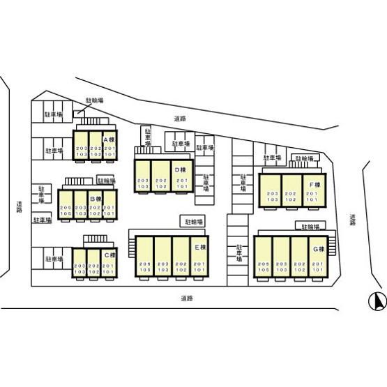 【区画図】 | クレール四季彩の丘　七番館