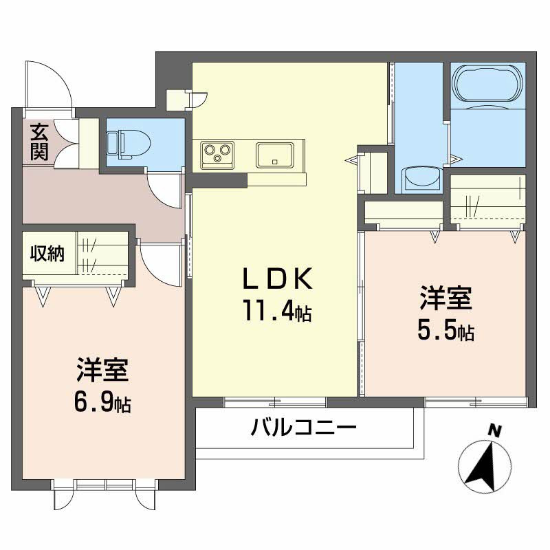 シャーメゾン セレッソの間取り