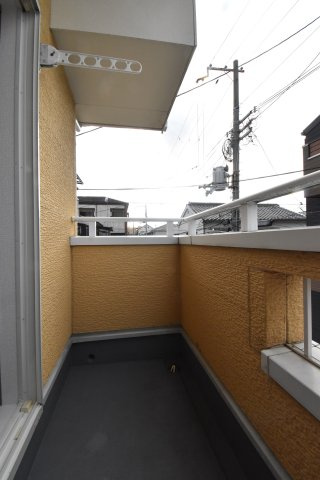 サニークレールA棟のバルコニー