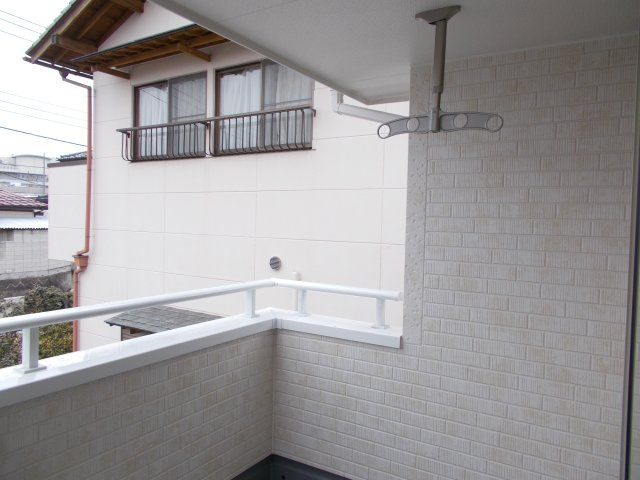 リーブルガーデンＳ第13渋川八木原　5号棟のバルコニー|広々したワイドバルコニーです。南面なので陽当たりが良く洗濯物が良く乾きます。