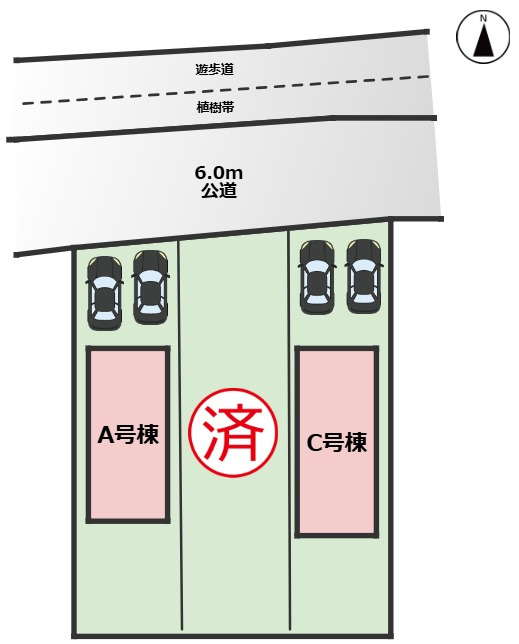 名東区香流8期｜名古屋市の戸建ならホームアップの区画図