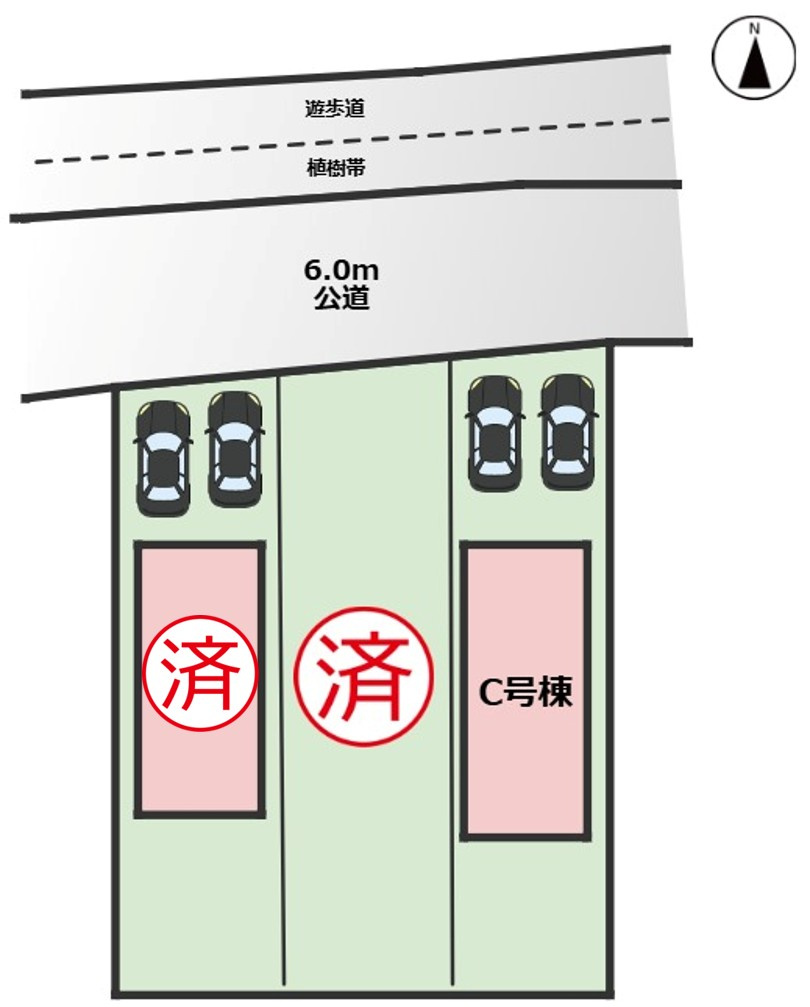 名東区香流8期｜名古屋市の戸建ならホームアップの区画図
