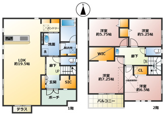 【間取り】 | 稲城市東長沼4期
