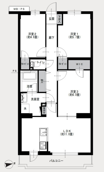 藤沢市城南３丁目の中古マンションの外観