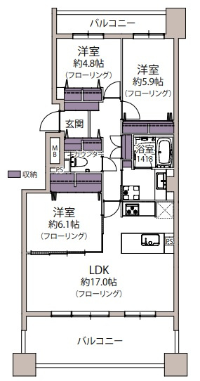 【間取り】 | ネクサス香椎セントラルガーデンイーストサイド☆仲介手数料無料☆