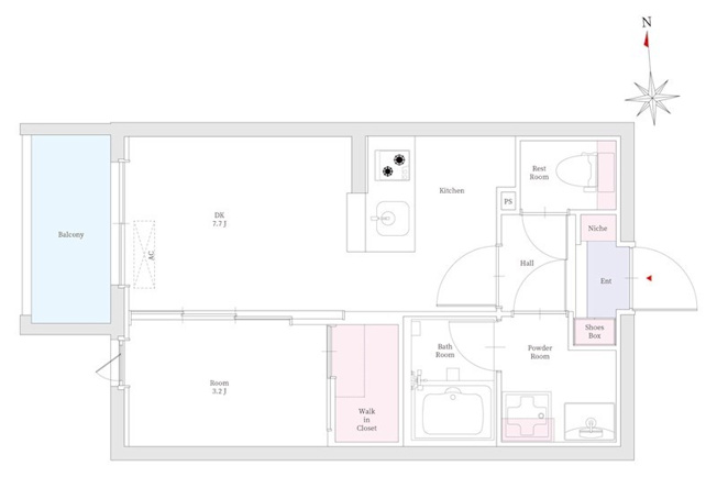 【間取り】 | 仲介手数料半額！HPに初期費用掲載！「プライスホーム」で検索！リアンレガーロ室見ステーション