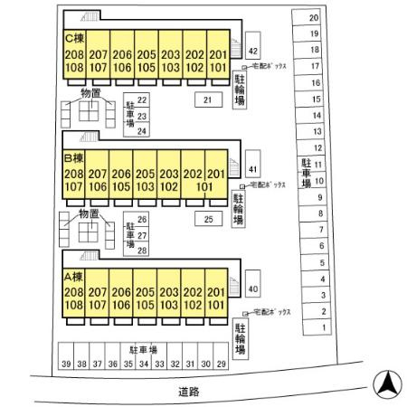 アネーロ和田　Aの区画図