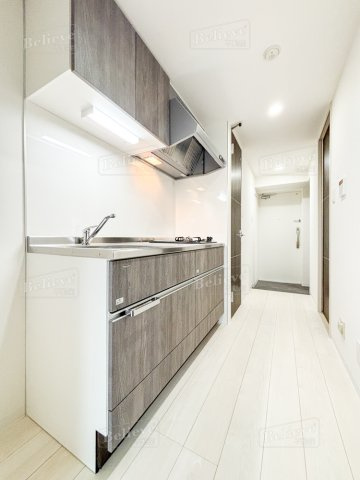 エルグランド久留米のキッチン|2口コンロの使いやすいシステムキッチンです♪