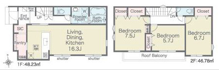平塚市南金目第1期　新築戸建　全4棟2号棟