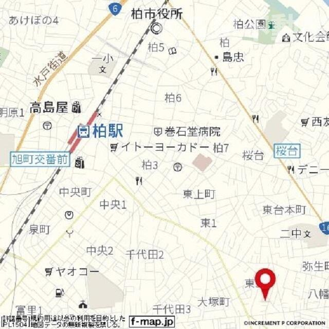 柏東ハイツの地図| 