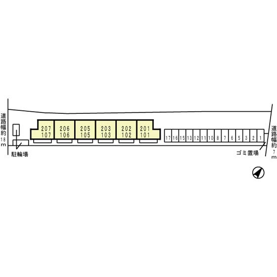 シャイニーパークの区画図