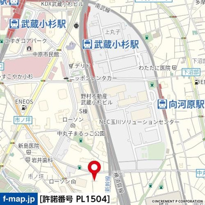 【地図】 | ハーモニーレジデンス武蔵小杉♯００２