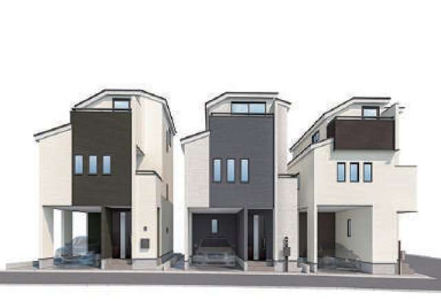 横浜市保土ヶ谷区東久保町 新築戸建て【仲介手数料無料】の外観パース