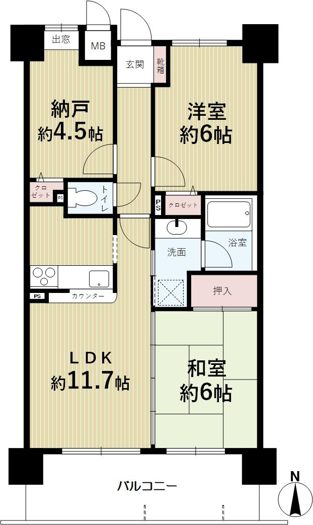 サンシティ尼崎・西難波の間取り