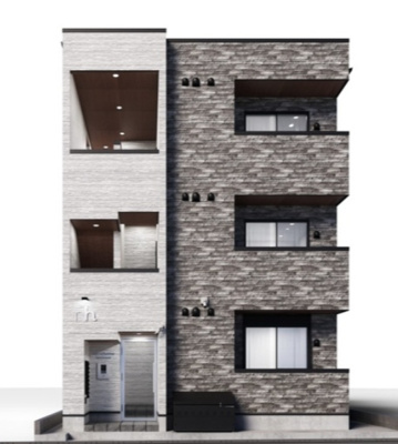 【外観パース】 | robot home 淵野辺(ロボットホームフチノベ) | 外観パースです。