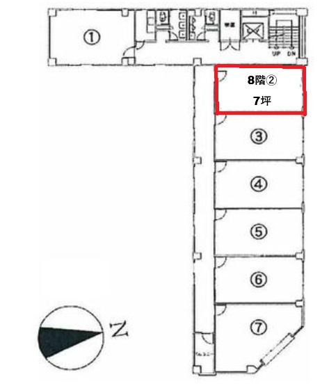 日宝北大阪屋ビルの区画図