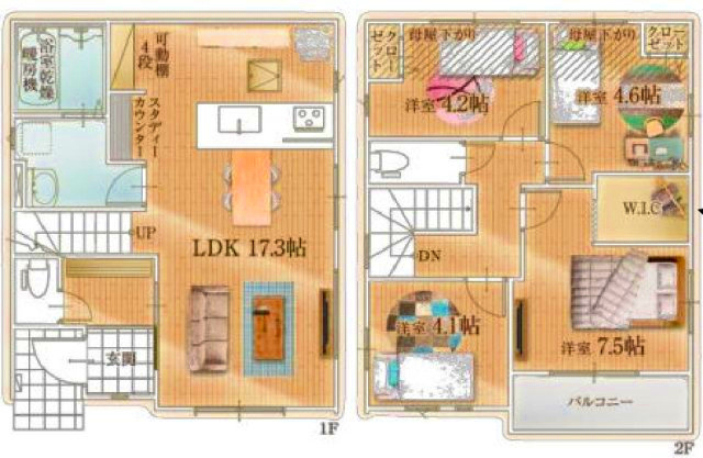 三鷹市牟礼５丁目 井の頭線 三鷹台駅 新築戸建の間取り