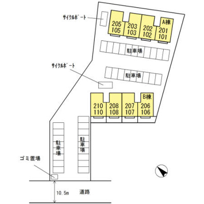 【区画図】 | リュミエル B棟