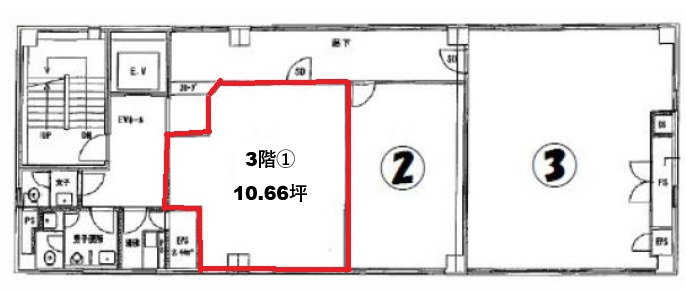 日宝堂島浜ビルの区画図