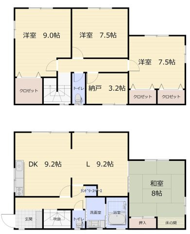 伊勢原市桜台４丁目　戸建の間取り