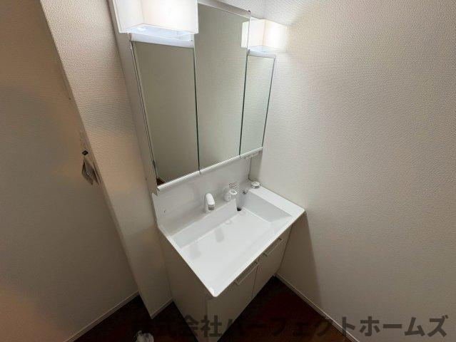 牧野本町二丁目1期2号地の独立洗面台|独立洗面化粧台が付いています