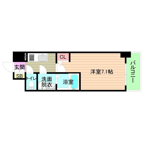 大阪市都島区東野田町５丁目の賃貸マンションの間取り