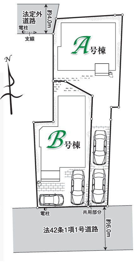 仲介手数料無料　ハートフルタウン所沢東狭山ヶ丘11期・新築全２棟の区画図