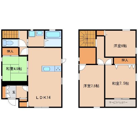 【間取り】 | ツインハウス潮見