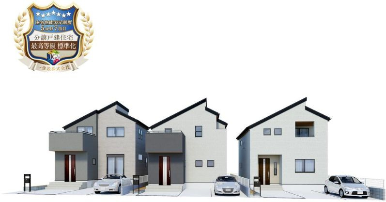 LiveleGarden.S　清瀬市中里2丁目第6　全３棟の外観パース