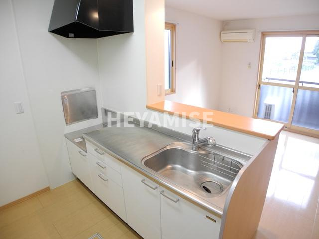 リベルタNAKAZATO　A棟のキッチン|※室内画像は別号室のもの