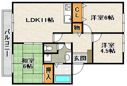 エクセル安倉の間取り