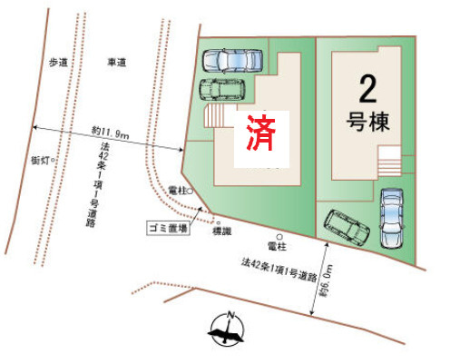 【区画図】 | 明石市大久保町高丘2丁目（全2）2号棟 | 2号棟