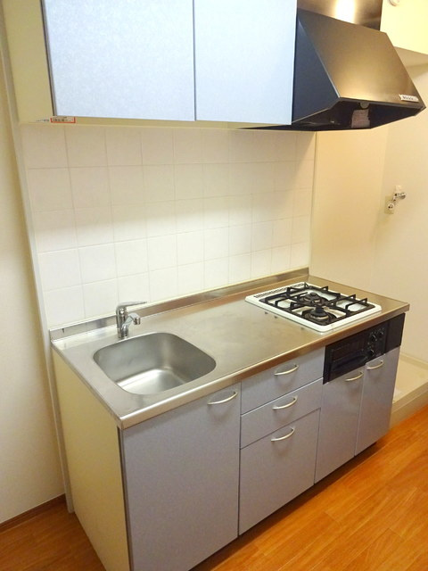 メゾン・パンセのキッチン|★ガス２口・グリル付き★