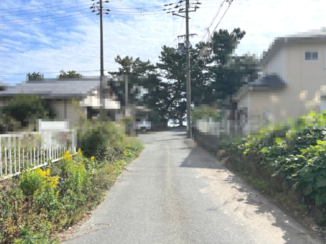 高島市マキノ町中庄47坪売地の前面道路含む現地写真