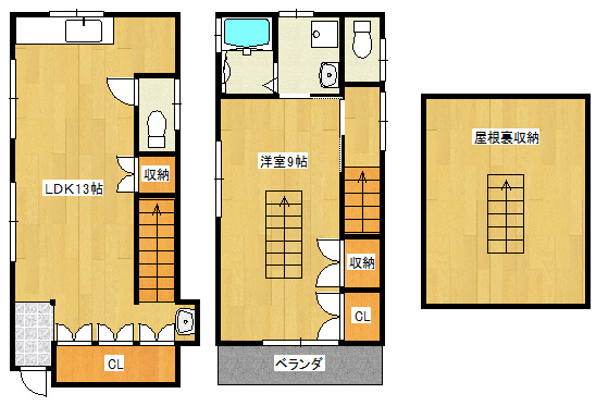 今崎邸貸家の間取り