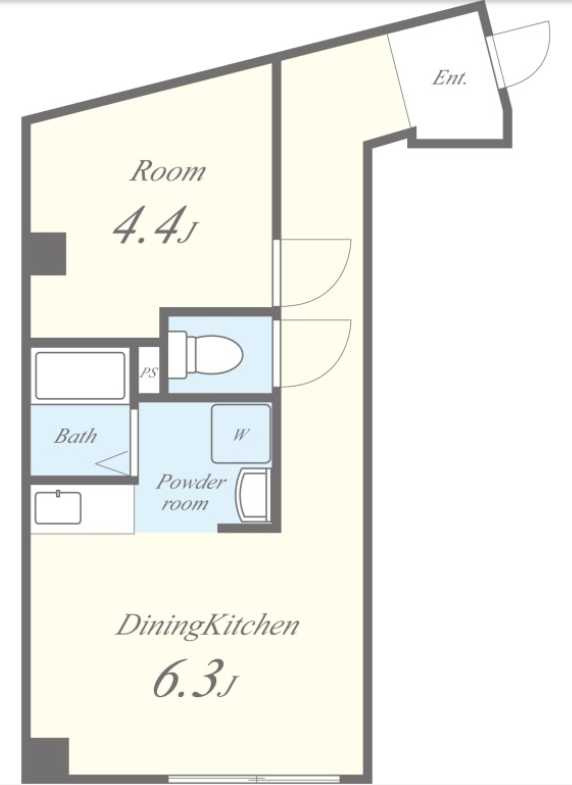 セレステ三軒茶屋　ネット無料　独立洗面台　オートロックの間取り