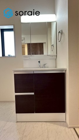 新築　所沢市北野2丁目の独立洗面台|3月5日撮影