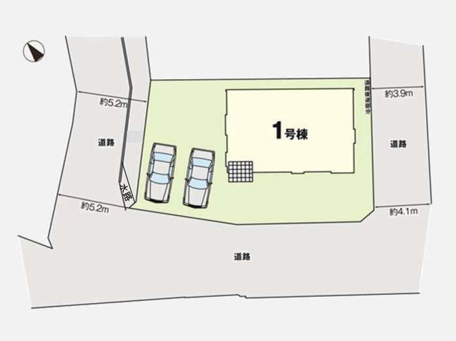 【区画図】 | 福岡市南区花畑3丁目4期　1号棟（全1棟）【仲介手数料無料・0円】 | 区画図です。1号棟