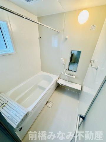 前橋市富士見町小沢　４号棟(全４棟)　リーブルガーデン　新築建売分譲の浴室|ゆったり過ごせるお風呂です